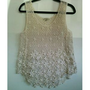 Off White Crochet Lace Tank Top ❇❇❇